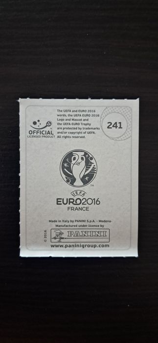 Cromo futebol de Neuer(Euro 2016)da Panini