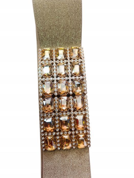 Pasek Damski-Guma Ozdobna Biżuteria /Cekiny /Kamienie