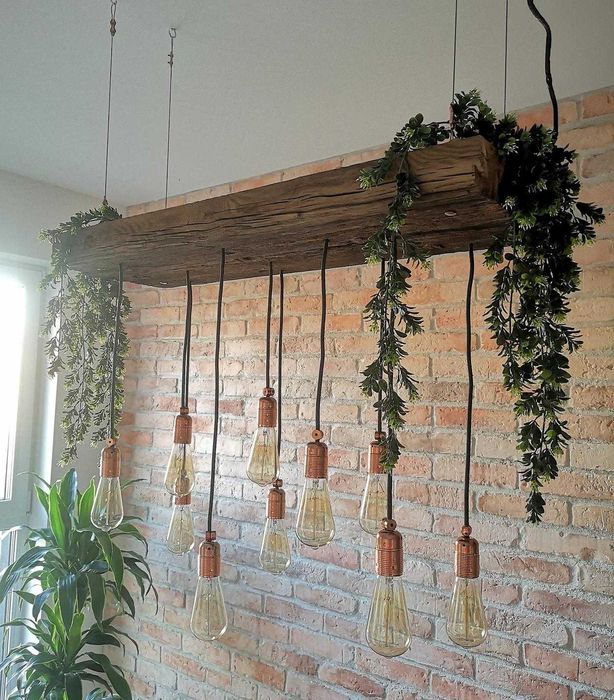 Lampa Stare Drewno Lampy sufitowe ścienne rustyk retro boho industrial