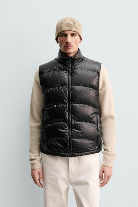 Пуховий Жилет ZARA Down Vest Оригінал Куртка Жилетка Мужской На Осінь Мікропуховик Зара Безрукавка