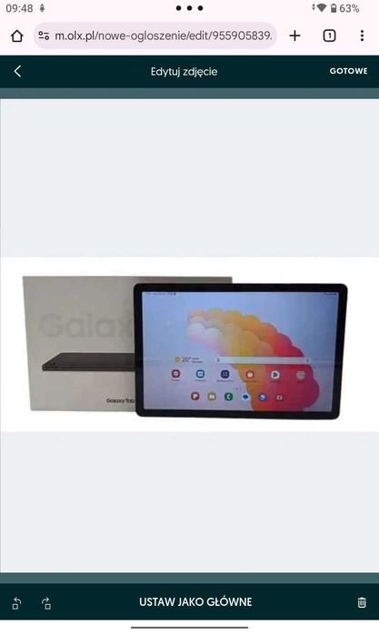 ŁADNY tablet Samsung  A9+ 5G. Pamięć 4/64 gb .W pelni sprawny.