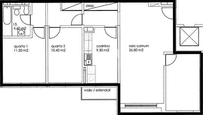 Quarto para estudante em Santa Clara – Lisboa