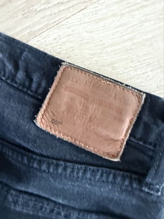 Jeansy spodnie  straight crop czarne Levis 501 w24 l26 XS