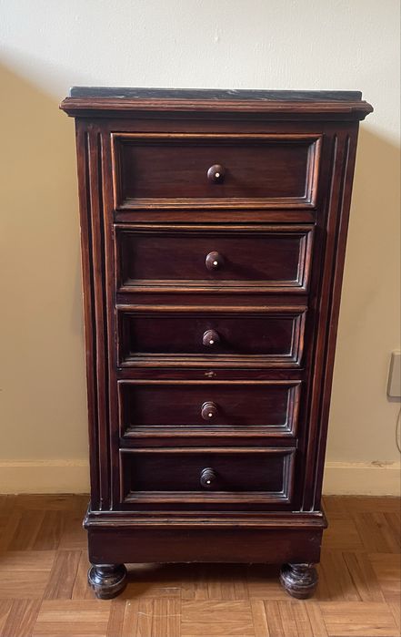 Móvel, Chiffonier, mesa de cabeceira muito antiga