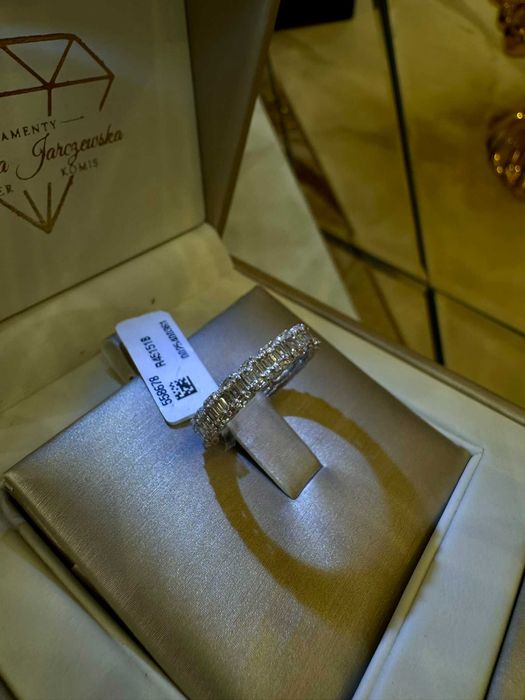 Obrączka z diamentami Infinity 1.05 CT bagiety