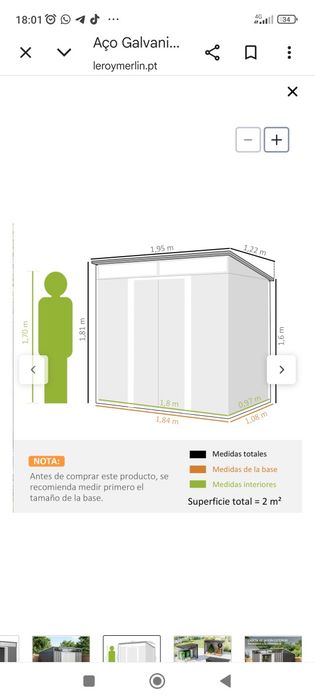Abrigo para jardim novo