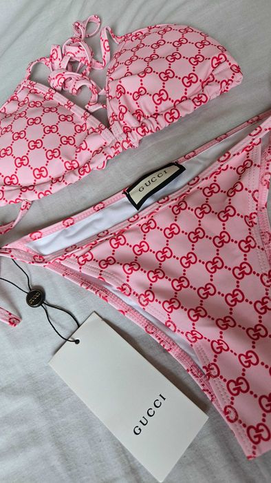 Bikini GG różowe strój kąpielowy gucci