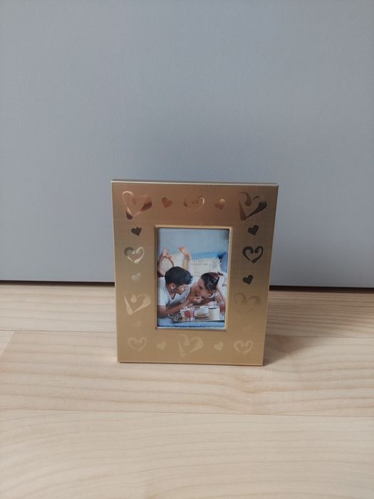 Ramka na zdjęcie, 10x12,5cm, złota, nowa