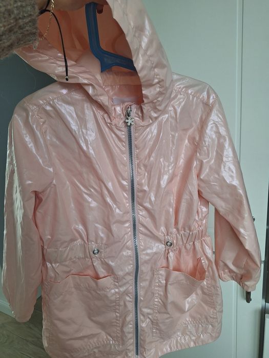 Kurtka wiosenna parka cienka dla dziewczynki 116