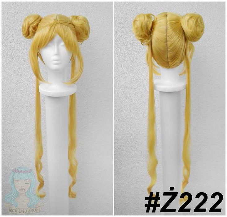Usagi Sailor Moon Czarodziejka z Księżyca cosplay wig żółta peruka wig