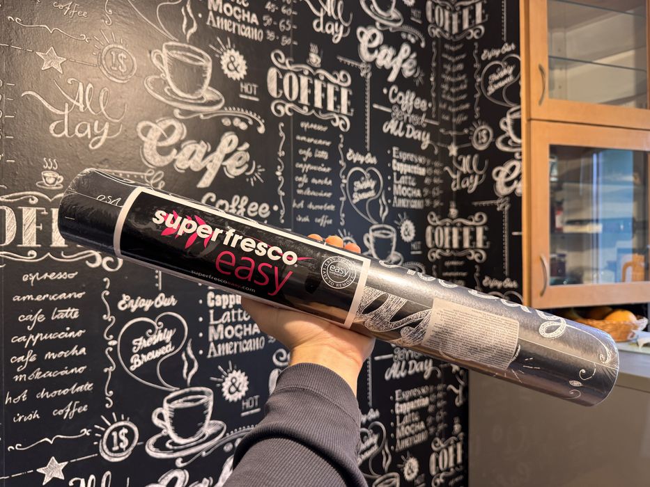 Nowa Zafoliowana Czarna Tapeta na ścianę Coffee kawowa rolka 5,2m2