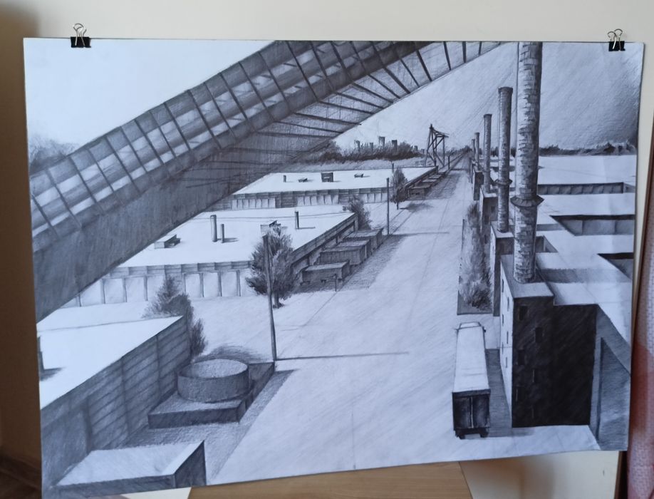 Rysunek hale przemysłowe