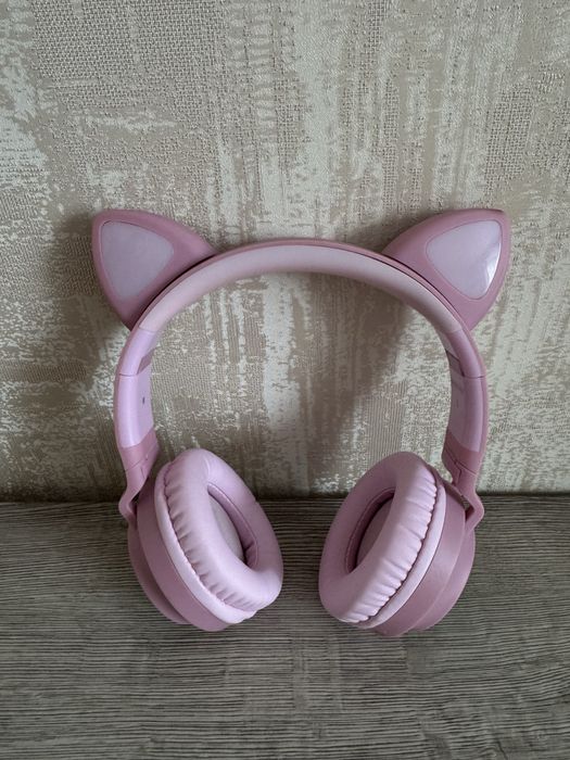 Навушники Hoco W27 Cat Ear Wireless Headphones Pink, Bluetooth