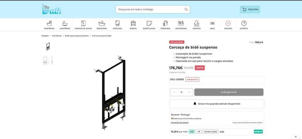Bidé suspenso novo marca FossilNatura