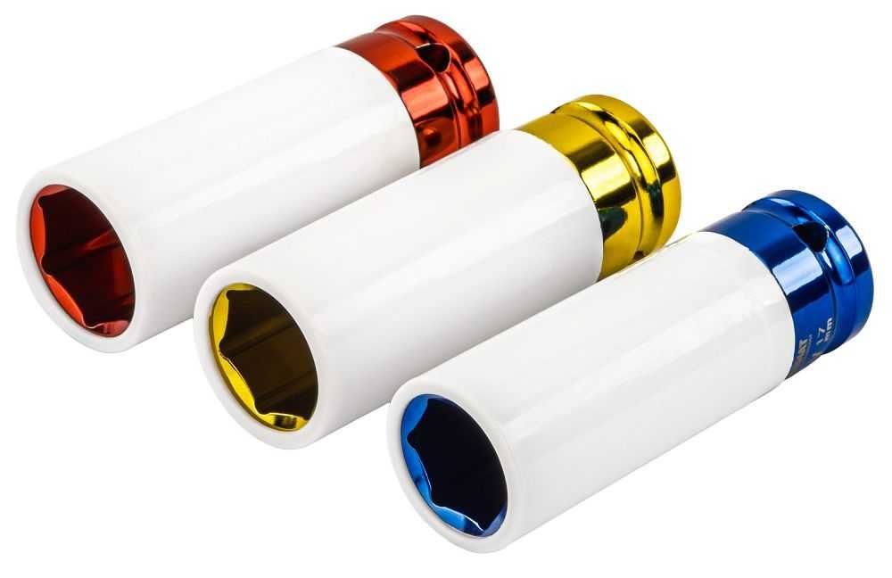 POWERMAT Zestaw Nasadek Udarowych Do Felg 17/19/21mm 3szt. PM1378