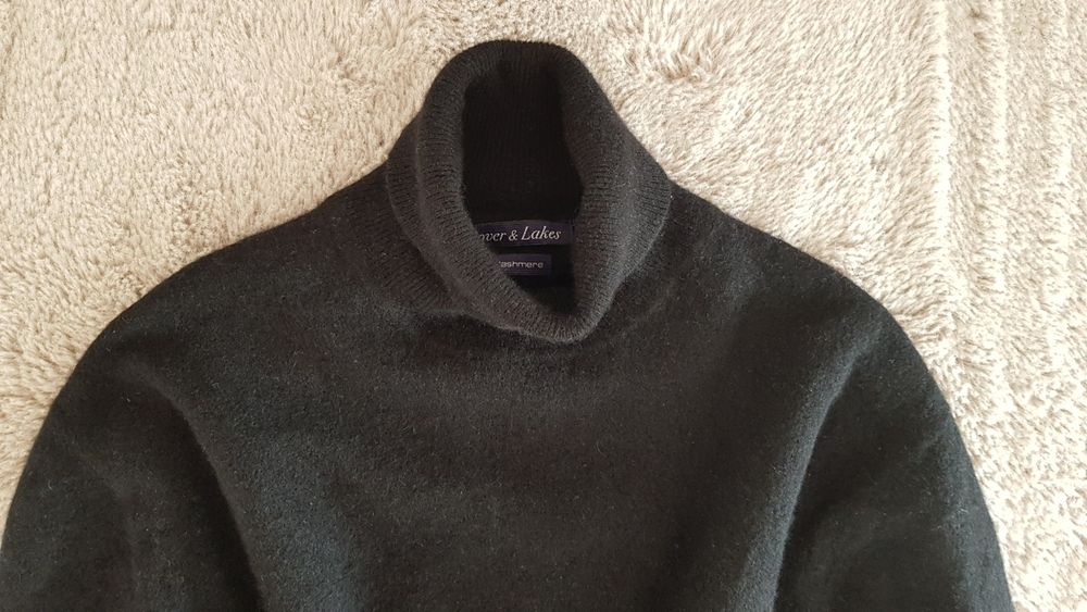 Rover&Lakes Golf Sweter kaszmirowy 38 M 100% Kaszmir Czarny