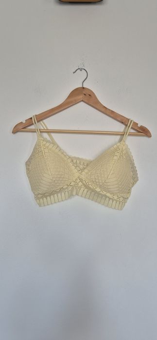 Żółty biustonosz koronkowy 75B butter yellow