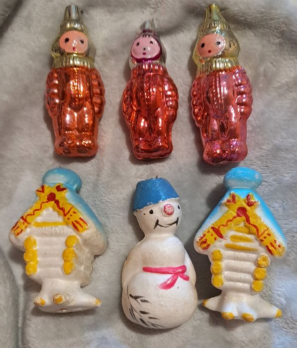 Игрушки на ёлку, новогодние. Винтаж.