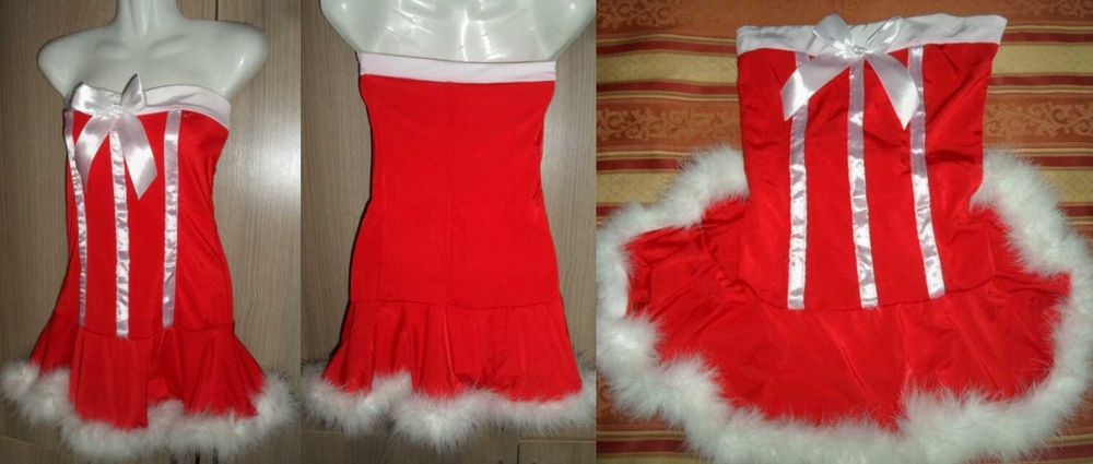 Эротический костюм Чертовка Санта медсестра горничная разм S/M/L/3XL