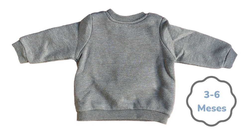 Conjunto Camisola + Calças Cinza Escuro Monstro Primark 3-6 meses