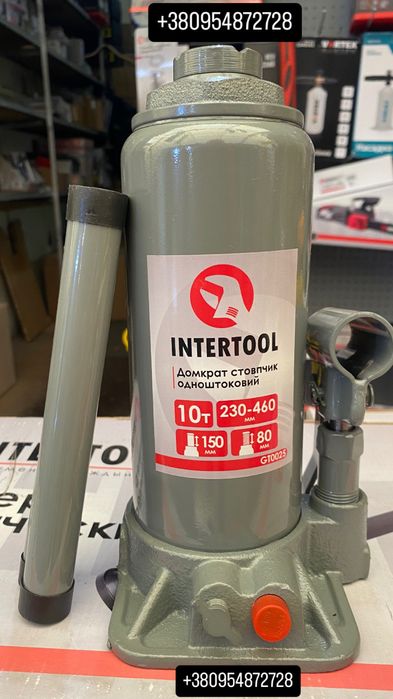 Домкрат "стовпчик" "столбик" одноштоковий 20 т 10 т 5 т INTERTOOL