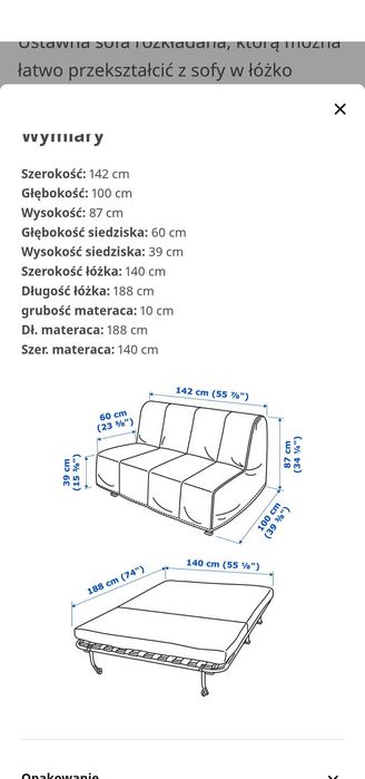 Sofa dwuosobowa Ikea