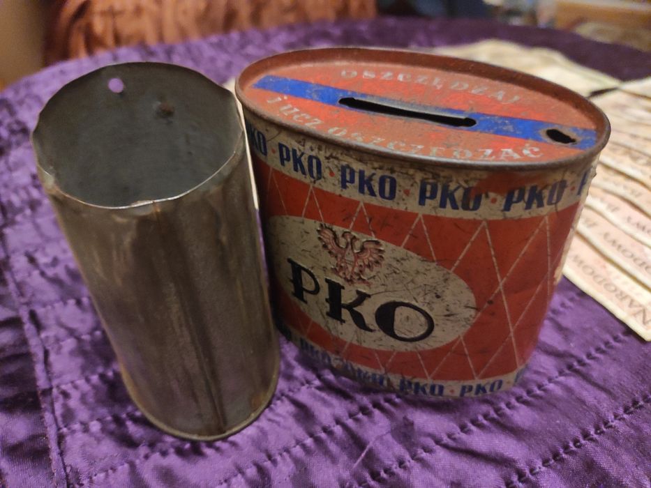 Skarbonka PRL + zawartość