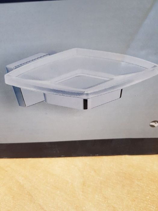 Mydelniczka szkło+ mosiądz