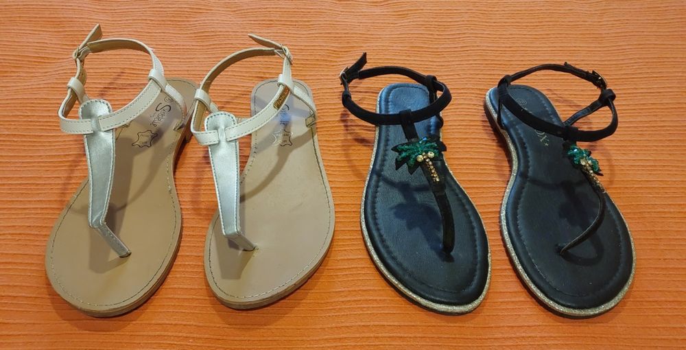 Flat Sandals, Size 38