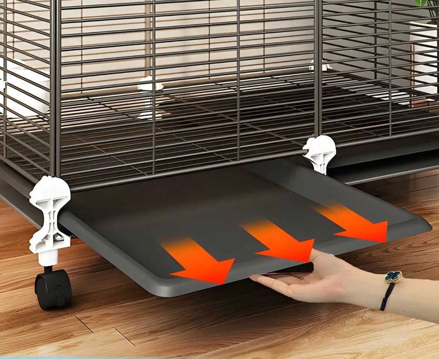 Велика металева клітка для птахів, Підлогова клітка для папуги