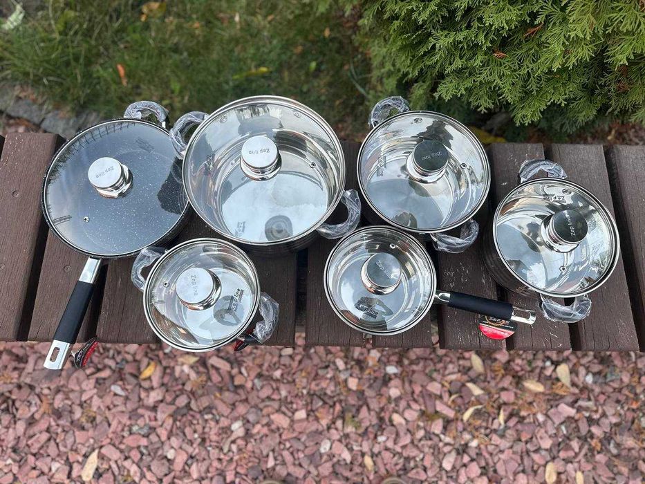 ‼️ Набор посуды, каструль из нержавеющей стали. 12 предметов. Германия