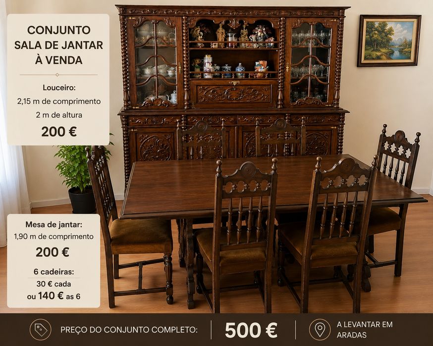 Sala de jantar à venda em Aradas