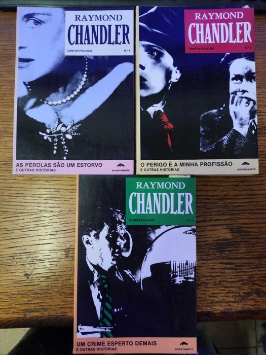 3 Livros de Raymond Chandler da Editora	Afrontamento 1987