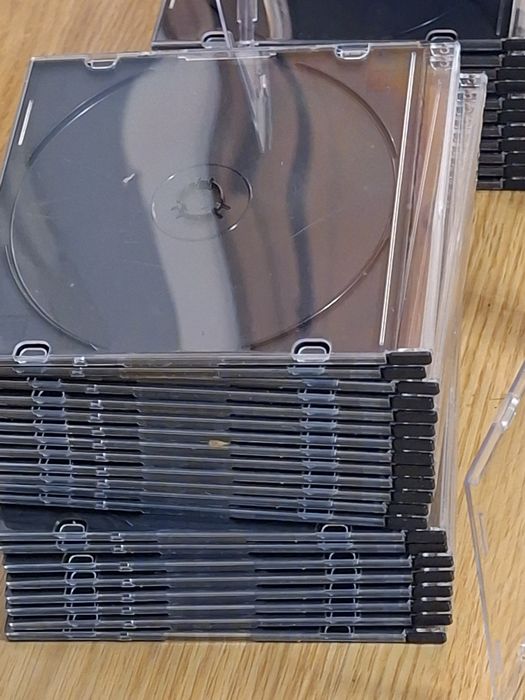 Lote 100 caixas slim para cds ou dvds