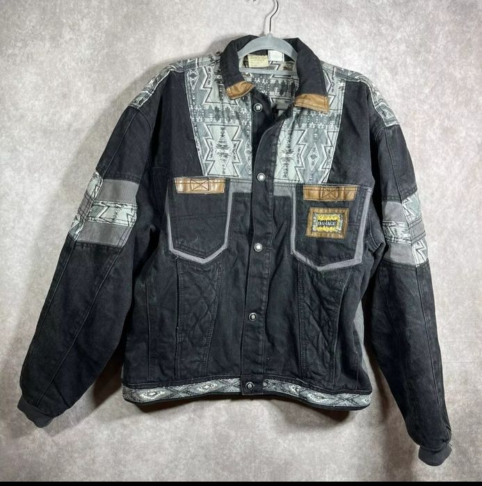 Kurtka jeansowa aztec vintage retro Major Damage 80s 90s