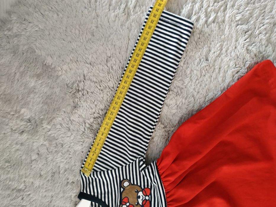 Nowa sukienka z misiem/urodziny/roczek/prezent/Barmy/r.74/80