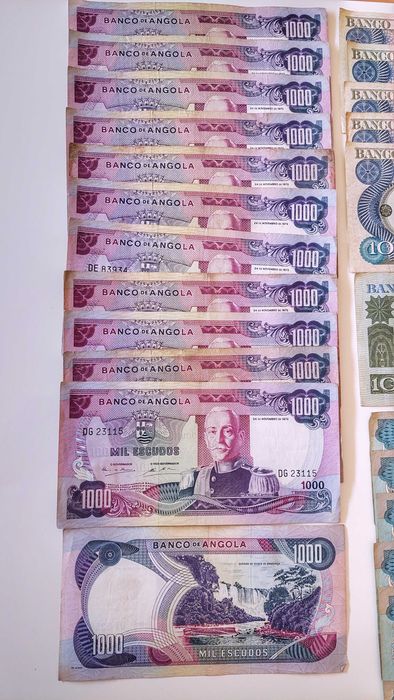 Colecção rara 40 Notas Banco Angola