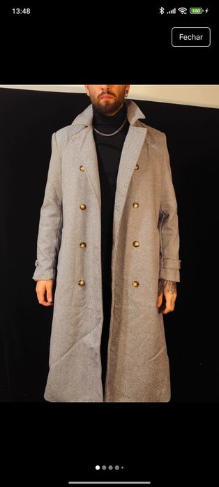 Sobretudo Cinzento N Novo