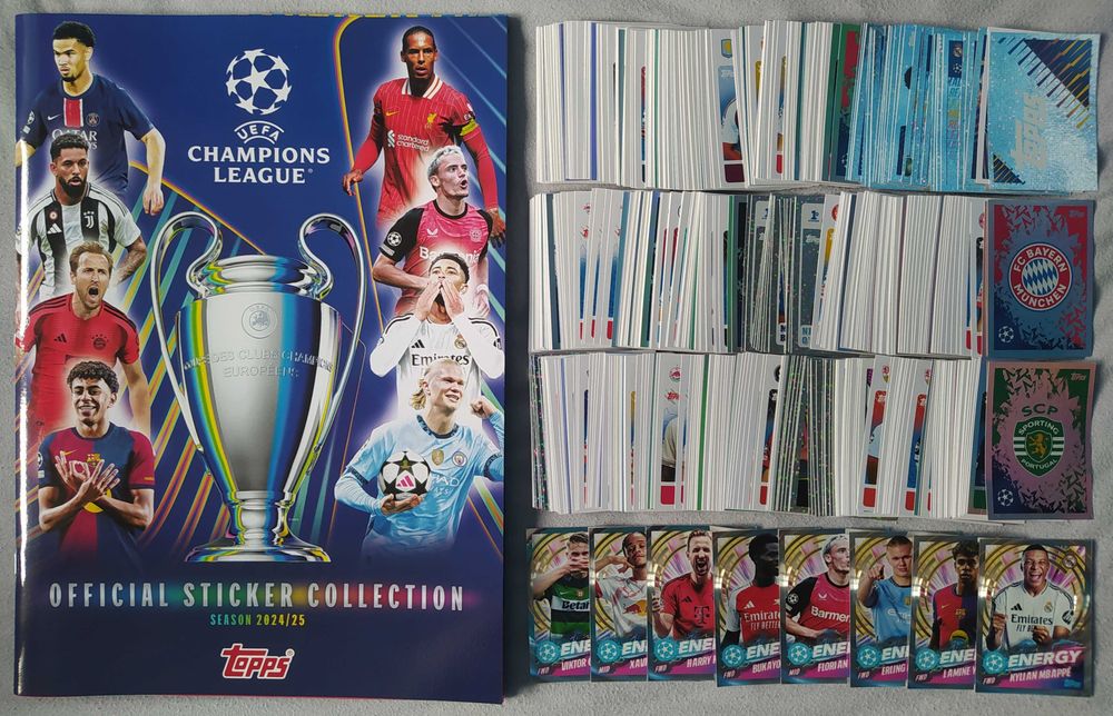 Naklejki Topps UEFA Champions League 2024/2025 album + komplet 531