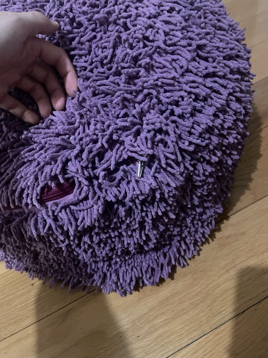Puff apoio para pés roxo