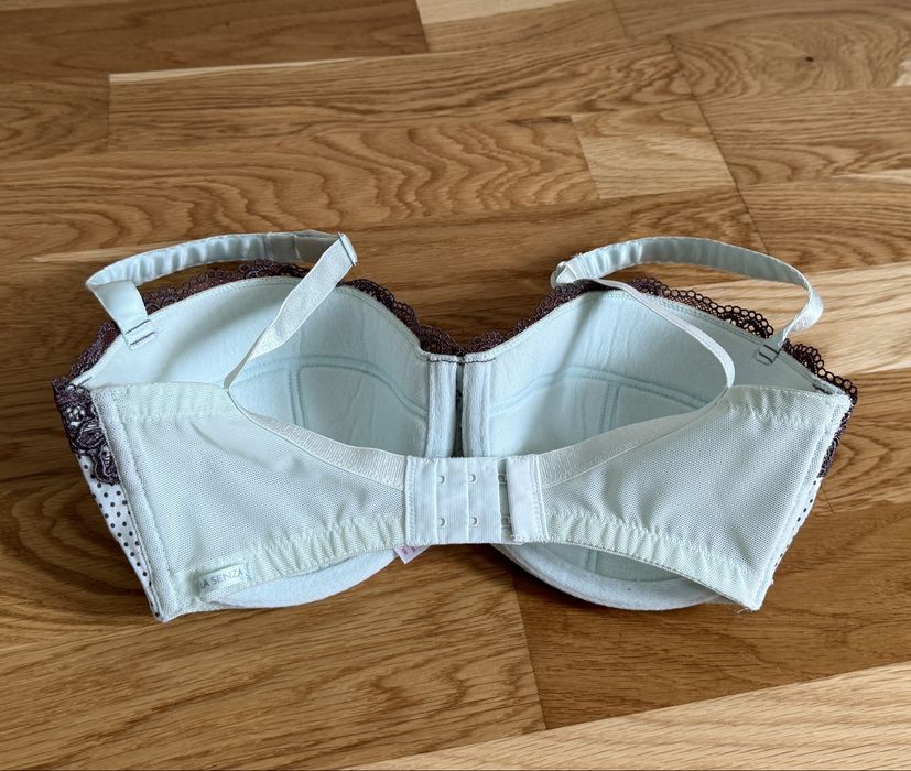 Biustonosz La Senza jedwab r. 70E bardotka