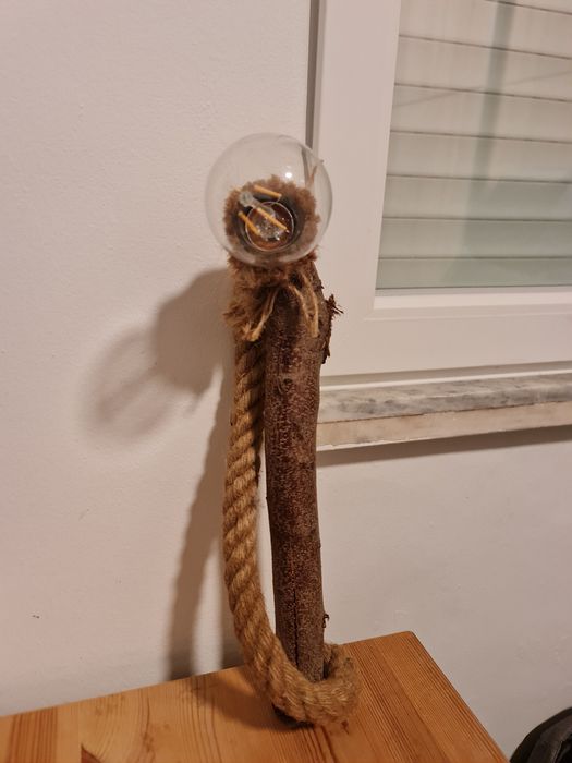 Candeeiro rústico corda