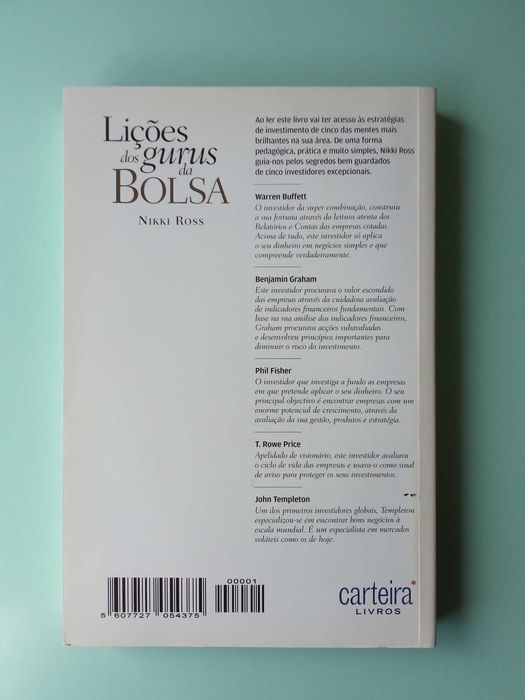 Livro "Lições dos gurus da Bolsa", de Nikki Ross