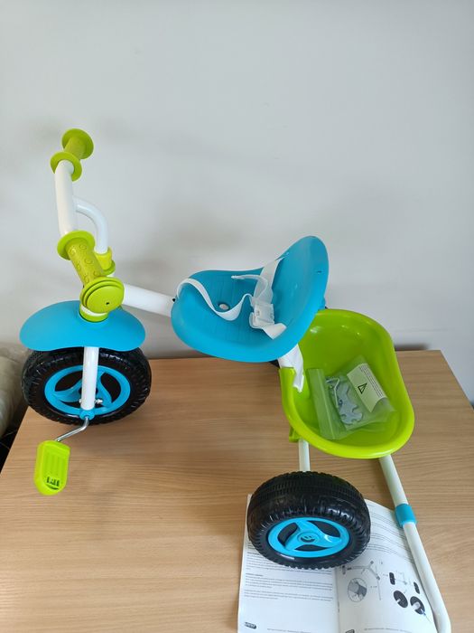 Sportowy rowerek trójkołowy 2w1 pchacz