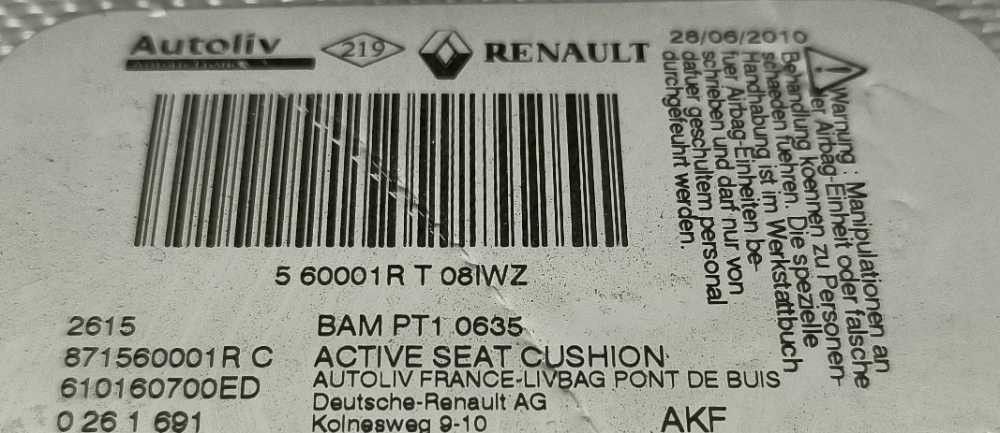 Airbag Banco Esquerdo RENAULT CLIO III (BR0/1, CR0/1) ano 2005