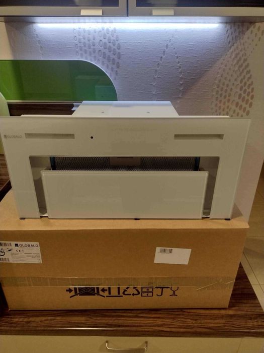 Okap  kol. białe szkło Globalo Gingero 60.2 H2H White + wysyłka gratis