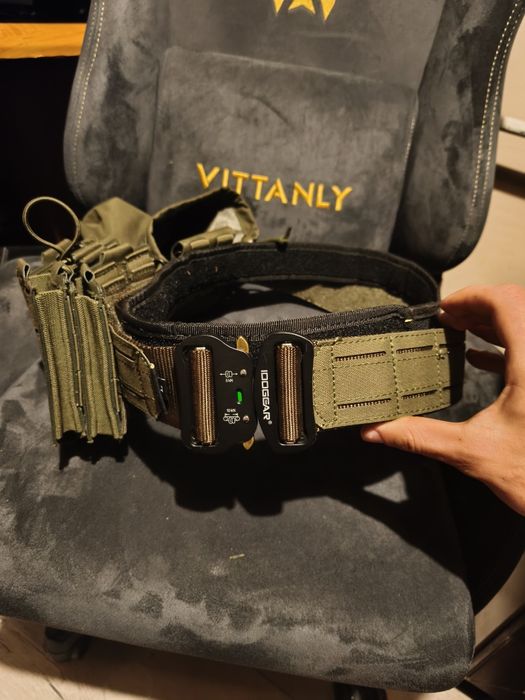 Pas taktyczny IDOGEAR molle ranger green L ładownie 5,56 worek zrzutowy