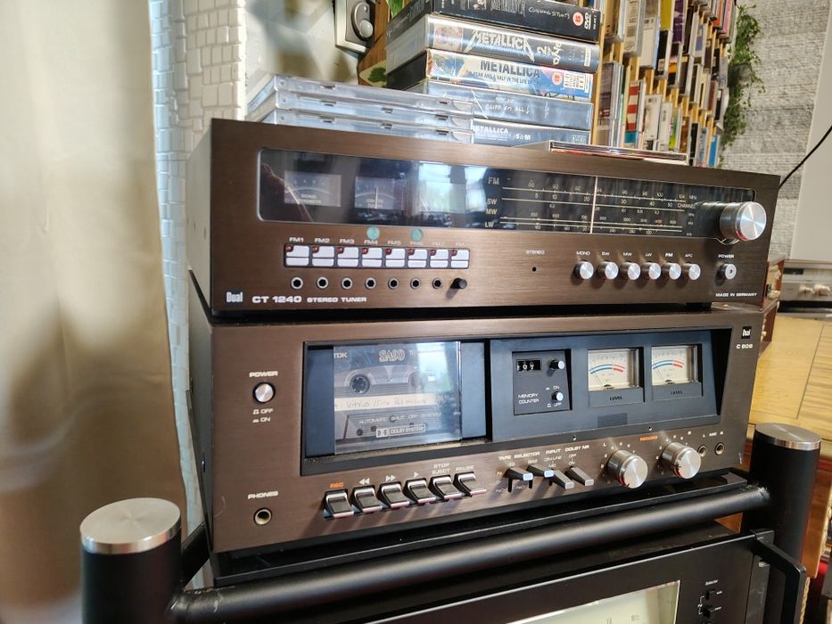 Komplet DUAL C-809 Magnetofon Kasetowy i Tuner ze zdjęcia