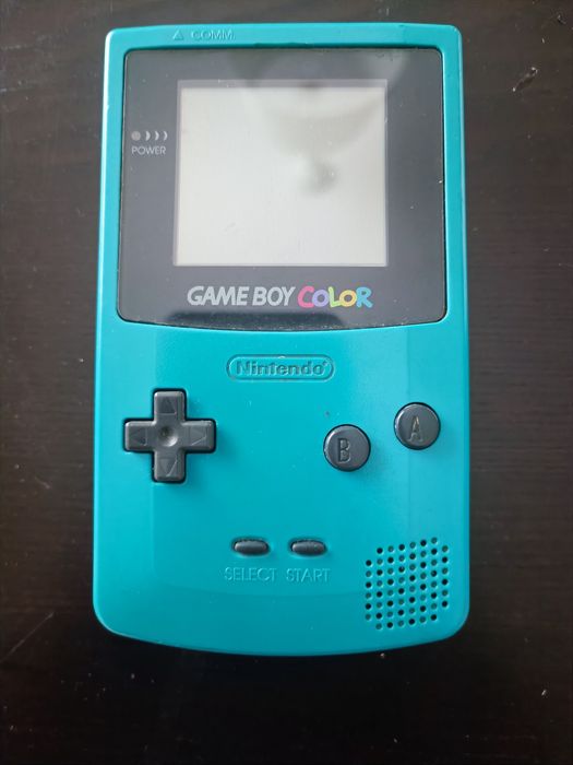 Gameboy colour teal com caixa e manuais
