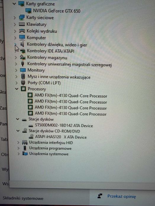 Komputer stacjonarny AMD FX4130 / GTX 650 / 4 MB